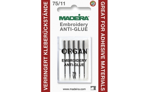 9456 Иглы для вышивки с эффектом Анти - клей MADEIRA ANTI-GLUE 75/11 (5 шт.)