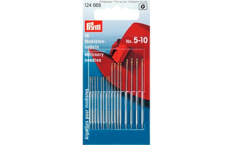 124668 Prym Иглы плисеровочные, шляпные №5-10