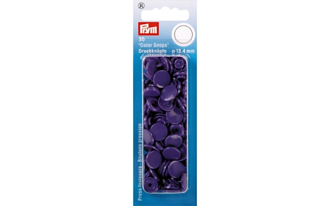 393135 Prym Кнопки "Color Snaps"круглые фиолетовый 12,4 мм 30 шт.