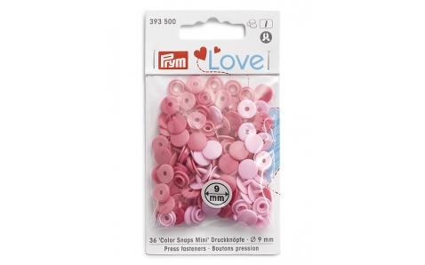 393500 Кнопки Prym Love "Color Snaps mini" круглые,ассорти 9 мм 36 шт.